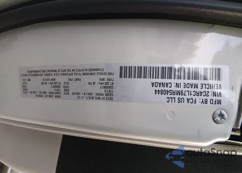 2021 Chrysler Pacifica Hybrid Touring L from USA, damaged, VIN 2C4RC1L79MR540844